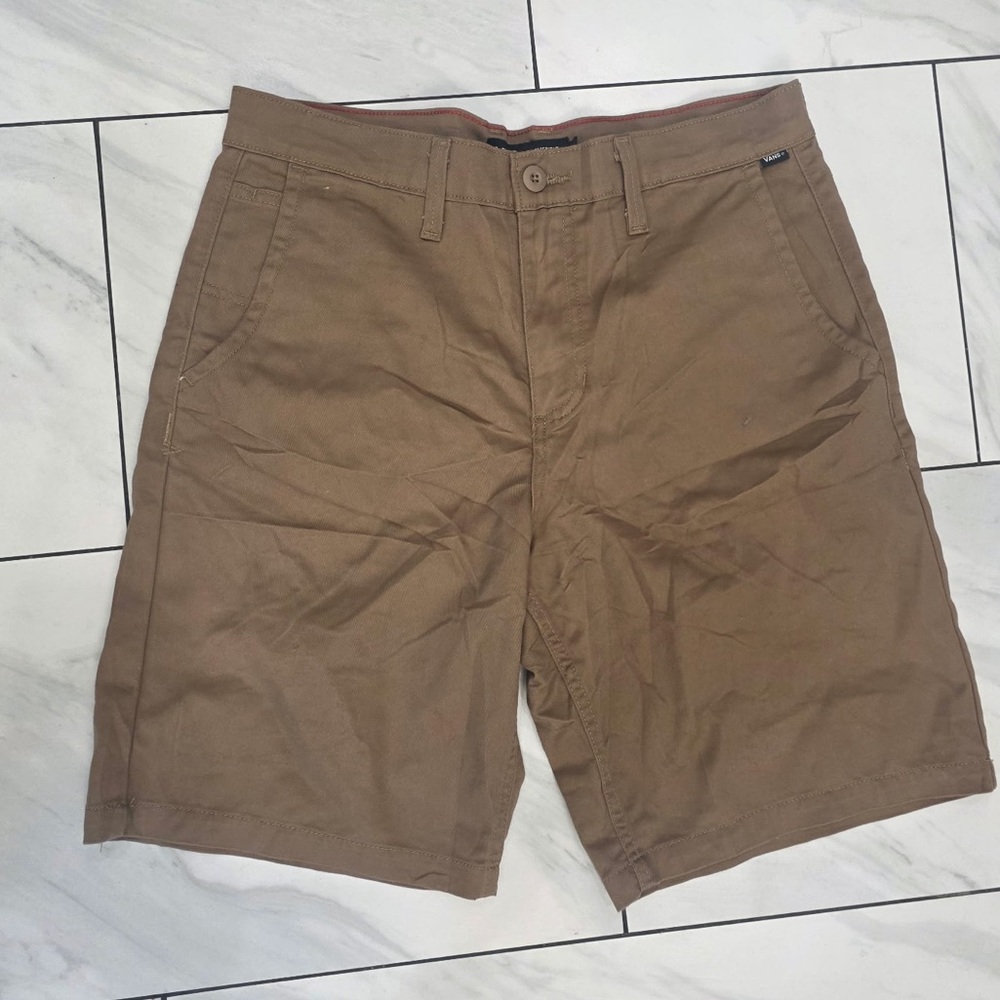 Vans 20” Authentic Chino Relaxed Fit Men’s Shorts Size 30 Waist Tan Khaki NWOT